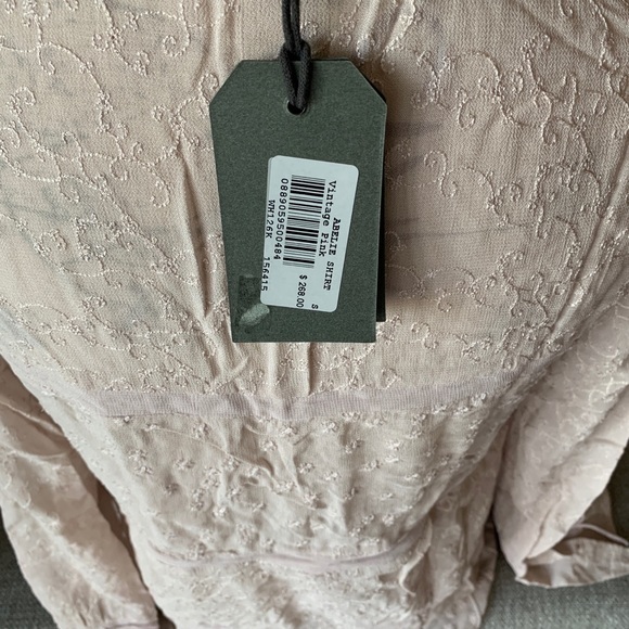NWT All Saints Vintage Pink Blouse Small - Picture 5 of 7
